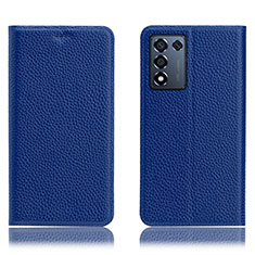 Funda de Cuero Cartera con Soporte Carcasa H02P para Realme 9 SE 5G Azul