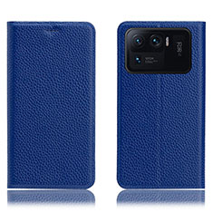 Funda de Cuero Cartera con Soporte Carcasa H02P para Xiaomi Mi 11 Ultra 5G Azul