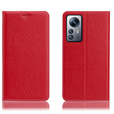 Funda de Cuero Cartera con Soporte Carcasa H02P para Xiaomi Mi 12 Lite 5G Rojo