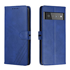 Funda de Cuero Cartera con Soporte Carcasa H02X para Google Pixel 6 5G Azul