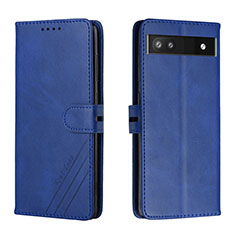 Funda de Cuero Cartera con Soporte Carcasa H02X para Google Pixel 6a 5G Azul