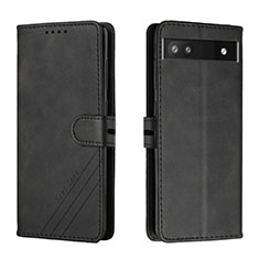 Funda de Cuero Cartera con Soporte Carcasa H02X para Google Pixel 6a 5G Negro