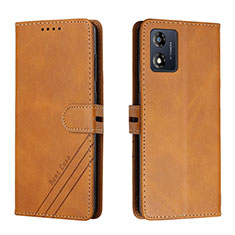 Funda de Cuero Cartera con Soporte Carcasa H02X para Motorola Moto E13 Marron Claro