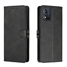 Funda de Cuero Cartera con Soporte Carcasa H02X para Motorola Moto E13 Negro