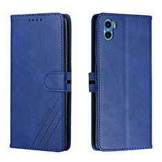 Funda de Cuero Cartera con Soporte Carcasa H02X para Motorola Moto E32 India Azul