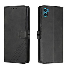 Funda de Cuero Cartera con Soporte Carcasa H02X para Motorola Moto E32 India Negro