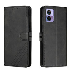 Funda de Cuero Cartera con Soporte Carcasa H02X para Motorola Moto Edge 30 Neo 5G Negro