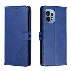 Funda de Cuero Cartera con Soporte Carcasa H02X para Motorola Moto Edge Plus (2023) 5G Azul