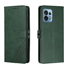 Funda de Cuero Cartera con Soporte Carcasa H02X para Motorola Moto Edge Plus (2023) 5G Verde