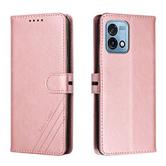 Funda de Cuero Cartera con Soporte Carcasa H02X para Motorola Moto G Stylus (2023) 4G Oro Rosa