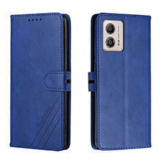 Funda de Cuero Cartera con Soporte Carcasa H02X para Motorola Moto G53y 5G Azul