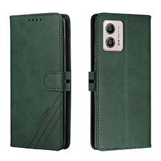 Funda de Cuero Cartera con Soporte Carcasa H02X para Motorola Moto G53y 5G Verde