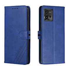 Funda de Cuero Cartera con Soporte Carcasa H02X para Motorola Moto G72 Azul