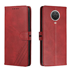 Funda de Cuero Cartera con Soporte Carcasa H02X para Nokia G10 Rojo