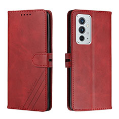 Funda de Cuero Cartera con Soporte Carcasa H02X para OnePlus 9RT 5G Rojo