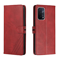 Funda de Cuero Cartera con Soporte Carcasa H02X para Oppo A54 5G Rojo