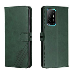 Funda de Cuero Cartera con Soporte Carcasa H02X para Oppo A94 5G Verde