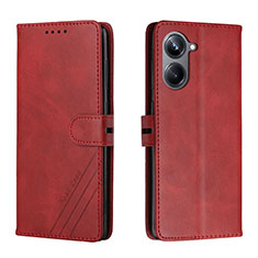 Funda de Cuero Cartera con Soporte Carcasa H02X para Realme 10 Pro 5G Rojo