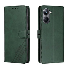 Funda de Cuero Cartera con Soporte Carcasa H02X para Realme 10 Pro 5G Verde