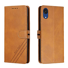 Funda de Cuero Cartera con Soporte Carcasa H02X para Samsung Galaxy A03 Core Marron Claro