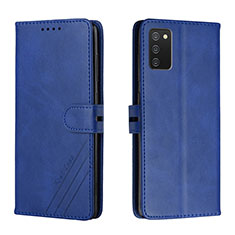 Funda de Cuero Cartera con Soporte Carcasa H02X para Samsung Galaxy A03s Azul