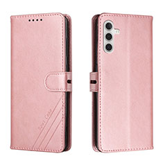 Funda de Cuero Cartera con Soporte Carcasa H02X para Samsung Galaxy A04s Oro Rosa