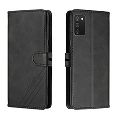 Funda de Cuero Cartera con Soporte Carcasa H02X para Samsung Galaxy F02S SM-E025F Negro