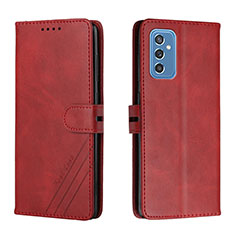 Funda de Cuero Cartera con Soporte Carcasa H02X para Samsung Galaxy M52 5G Rojo