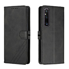 Funda de Cuero Cartera con Soporte Carcasa H02X para Sony Xperia 1 V Negro