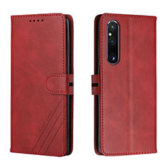 Funda de Cuero Cartera con Soporte Carcasa H02X para Sony Xperia 1 V Rojo