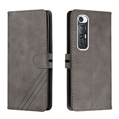 Funda de Cuero Cartera con Soporte Carcasa H02X para Xiaomi Mi 10S 5G Gris