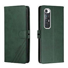 Funda de Cuero Cartera con Soporte Carcasa H02X para Xiaomi Mi 10S 5G Verde