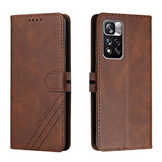 Funda de Cuero Cartera con Soporte Carcasa H02X para Xiaomi Mi 11i 5G (2022) Marron