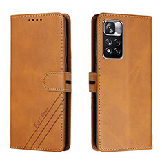 Funda de Cuero Cartera con Soporte Carcasa H02X para Xiaomi Mi 11i 5G (2022) Marron Claro