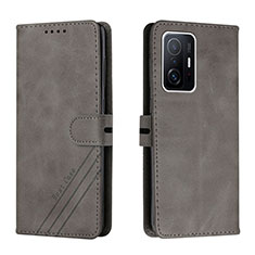 Funda de Cuero Cartera con Soporte Carcasa H02X para Xiaomi Mi 11T 5G Gris