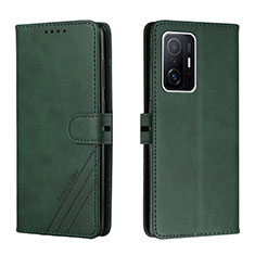 Funda de Cuero Cartera con Soporte Carcasa H02X para Xiaomi Mi 11T Pro 5G Verde