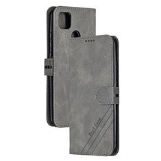 Funda de Cuero Cartera con Soporte Carcasa H02X para Xiaomi POCO C3 Gris