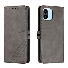 Funda de Cuero Cartera con Soporte Carcasa H02X para Xiaomi Poco C51 Gris