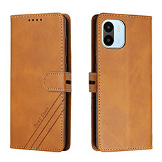 Funda de Cuero Cartera con Soporte Carcasa H02X para Xiaomi Poco C51 Marron Claro