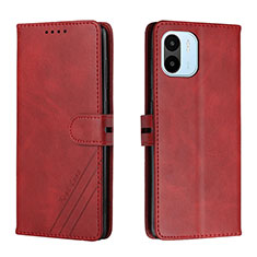 Funda de Cuero Cartera con Soporte Carcasa H02X para Xiaomi Poco C51 Rojo