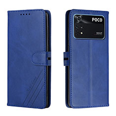 Funda de Cuero Cartera con Soporte Carcasa H02X para Xiaomi Poco M4 Pro 4G Azul