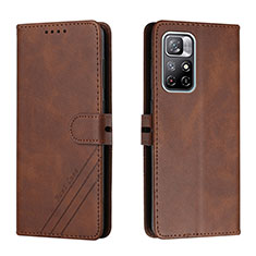 Funda de Cuero Cartera con Soporte Carcasa H02X para Xiaomi Poco M4 Pro 5G Marron