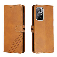 Funda de Cuero Cartera con Soporte Carcasa H02X para Xiaomi Poco M4 Pro 5G Marron Claro