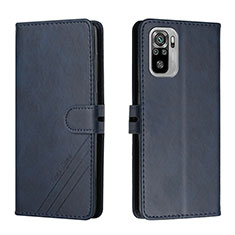 Funda de Cuero Cartera con Soporte Carcasa H02X para Xiaomi Poco M5S Azul