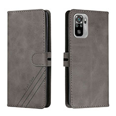 Funda de Cuero Cartera con Soporte Carcasa H02X para Xiaomi Poco M5S Gris