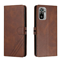 Funda de Cuero Cartera con Soporte Carcasa H02X para Xiaomi Poco M5S Marron