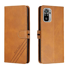 Funda de Cuero Cartera con Soporte Carcasa H02X para Xiaomi Poco M5S Marron Claro