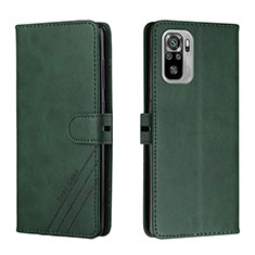 Funda de Cuero Cartera con Soporte Carcasa H02X para Xiaomi Poco M5S Verde