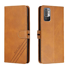 Funda de Cuero Cartera con Soporte Carcasa H02X para Xiaomi Redmi Note 10 5G Marron Claro