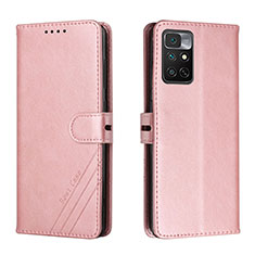 Funda de Cuero Cartera con Soporte Carcasa H02X para Xiaomi Redmi Note 11 4G (2022) Oro Rosa